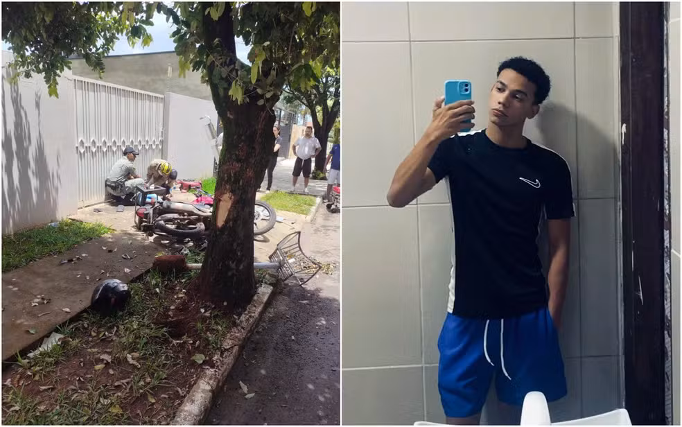 Jovem morre após moto bater em árvore, em Goianésia