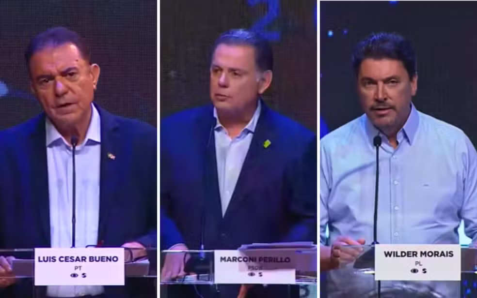 Candidatos ao governo de Goiás apresentam propostas e fazem críticas à ausência de Daniel Vilela em debate